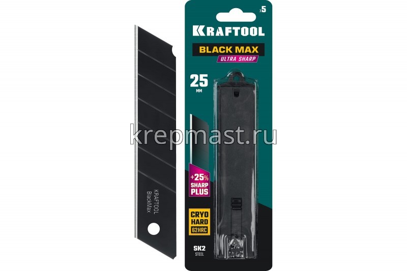 Лезвия для ножа техн. 25мм KRAFTOOL BLACK