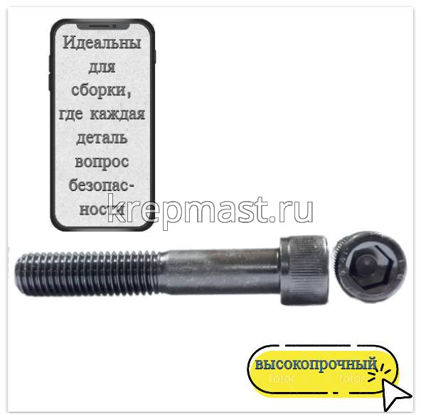 Винт с внутр.шестигранником 12 х 70 черный кл.пр.12,9 н/р DIN 912