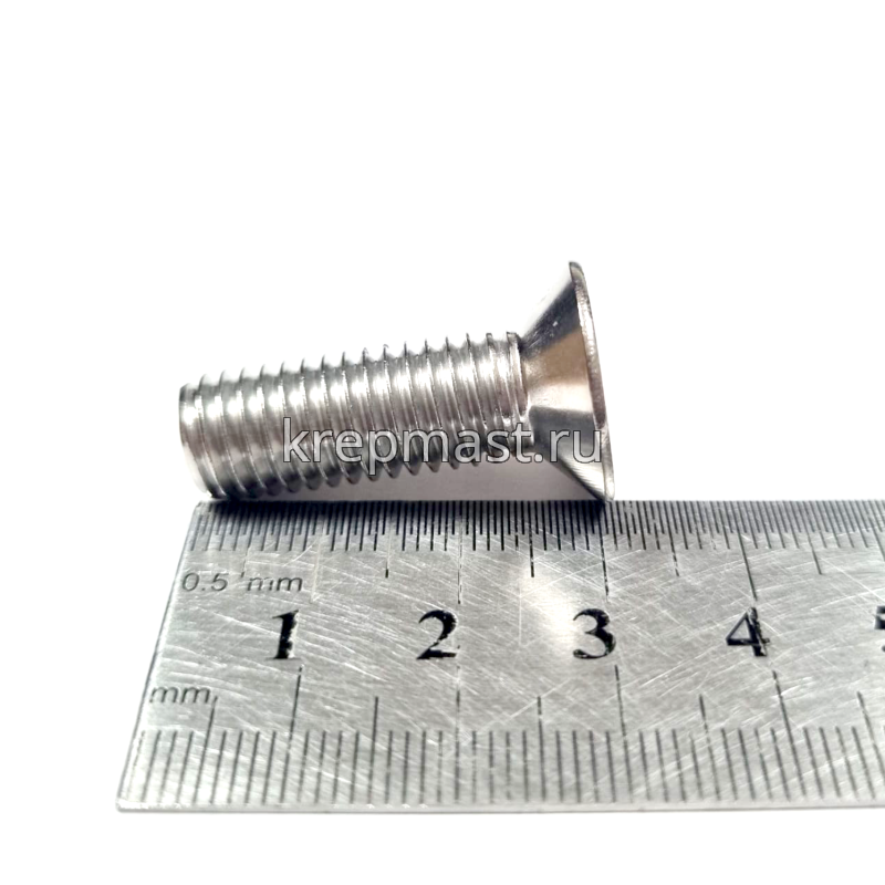 Винт 10х 30 потай DIN 965 нерж. А2