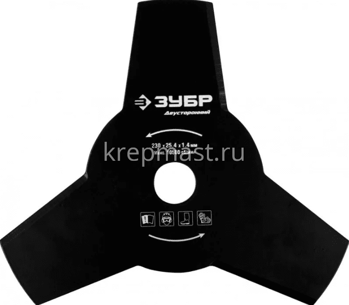 Нож для триммера ЗУБР 3хсегмент. 230х25,4мм
