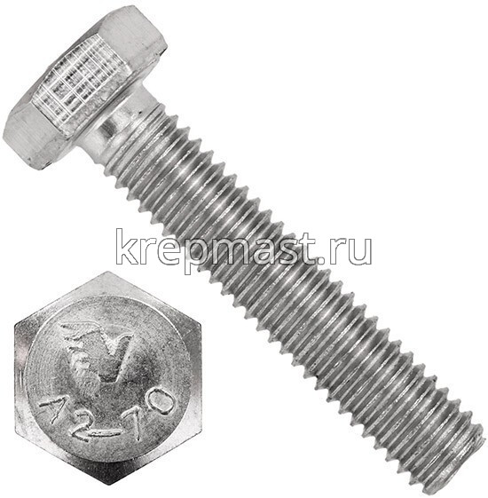 Болт 12х 80 нержав. DIN 933 A2