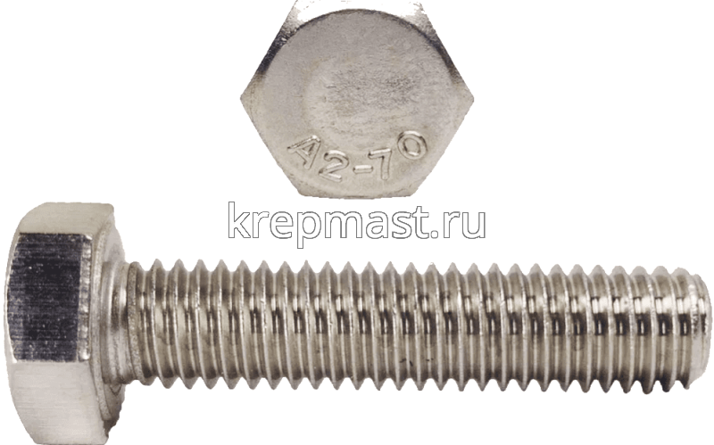 Болт 20х 60 нержав. DIN 933 A2