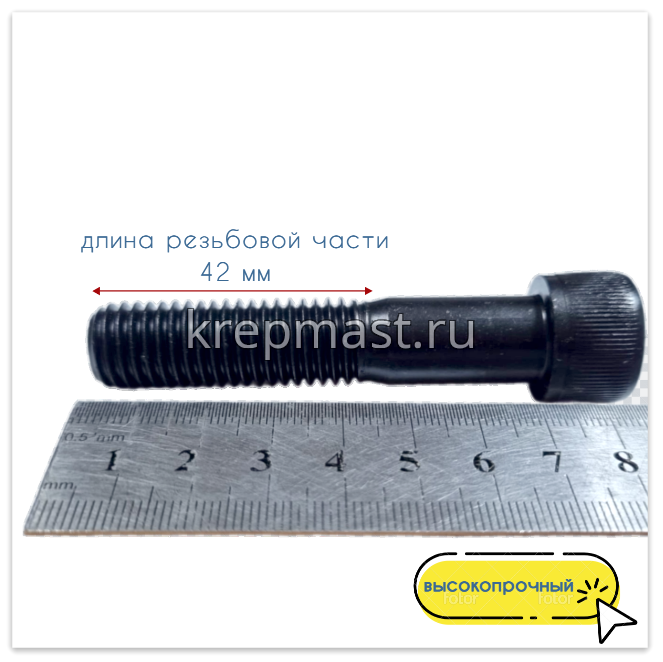 Винт с внутр.шестигранником 14 х 70 черный кл.пр.12,9 н/р DIN 912