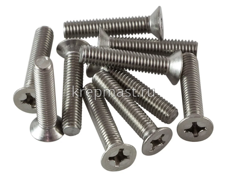 Винт 8,0х16 потай DIN 965 нерж. А2