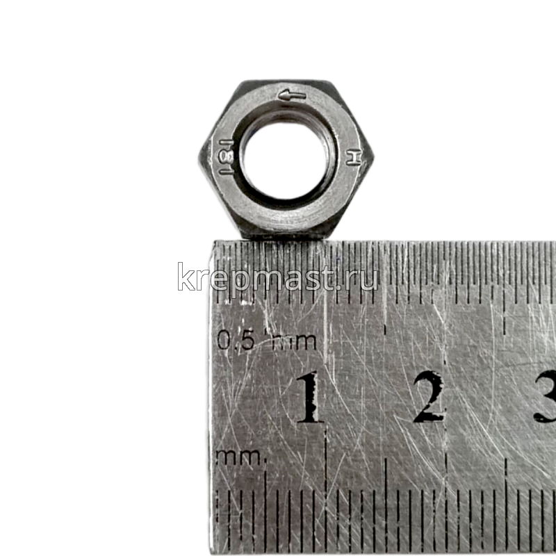 Гайка 6-гр. М 8 (1,25) DIN 934 левая резьба (LH)