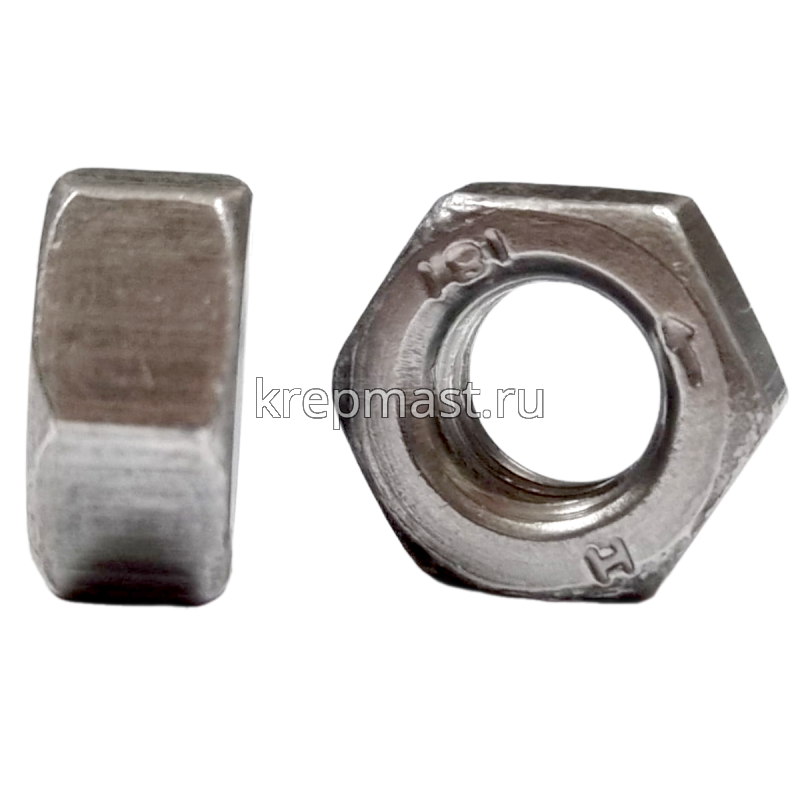 Гайка 6-гр. М 8 (1,25) DIN 934 левая резьба (LH)
