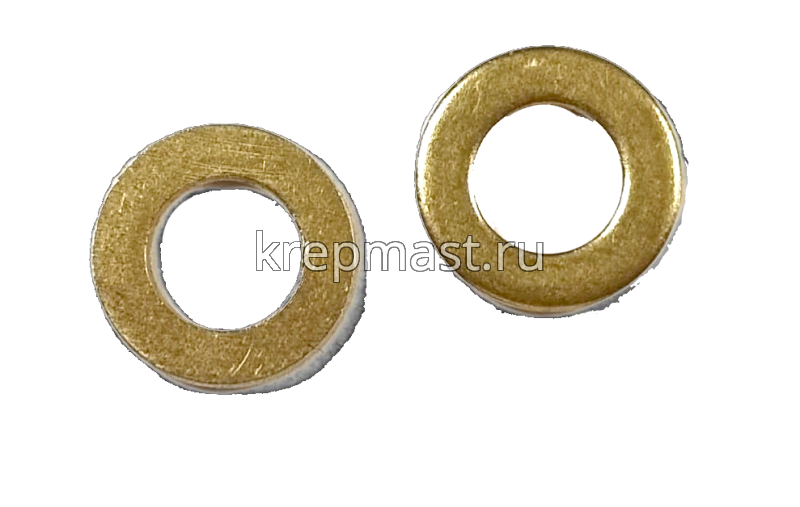 Шайба узкая 6 DIN 125 латунь