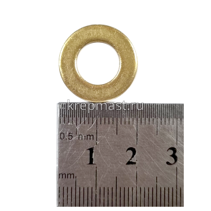 Шайба узкая 10 DIN 125 латунь