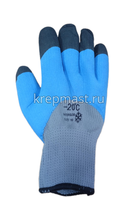 Перчатки акриловые ДЕКАБРЬ с рельеф. покрытием утепленные