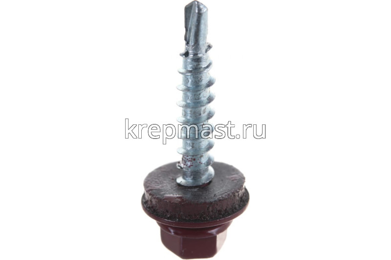 Саморез д/кровли краш. 4,8х35(38) RAL 3005/RR28