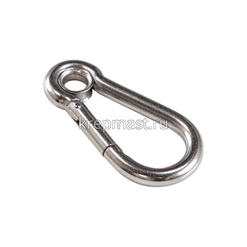 Карабин с фиксатором 5х50 А4 АРТ8250 с кольцом