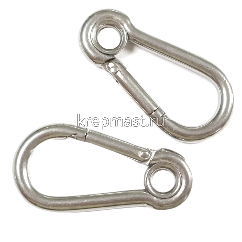 Карабин с фиксатором 5х50 А4 АРТ8250 с кольцом