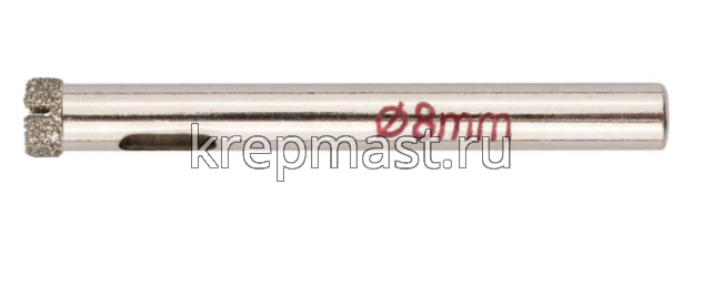 Коронка п/СТЕКЛУ алмазная 8мм стекло, керам.плитка