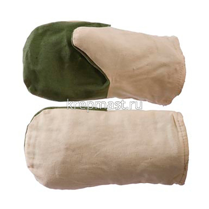 Рукавицы х/б с брезент. наладонн. утепл. ватин.