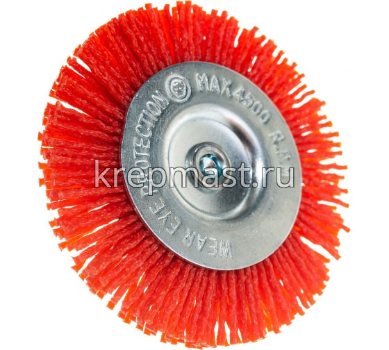 Корщетка- колесо 75мм для ДРЕЛИ FIT нейлоновая