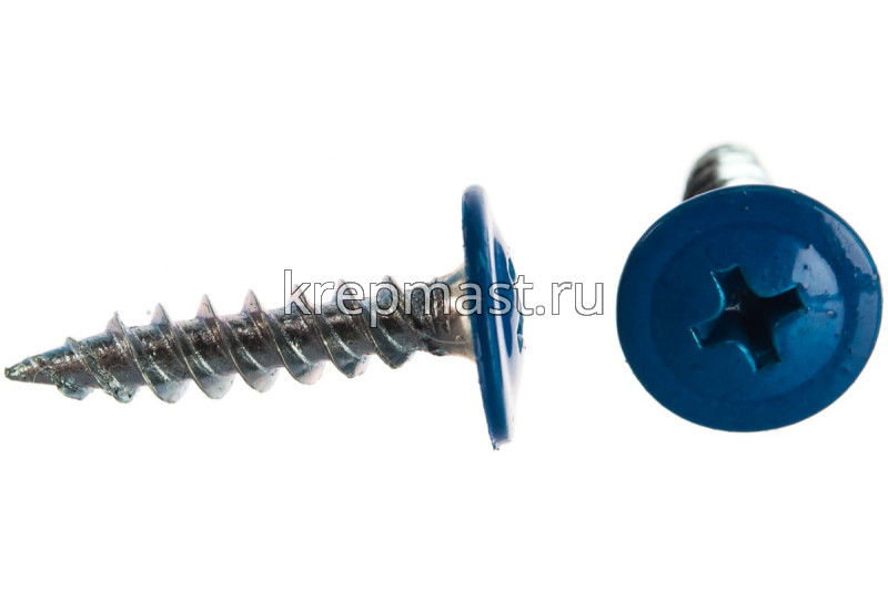 Саморез п/сф головка с п/ш острый 4,2х19 RAL5005