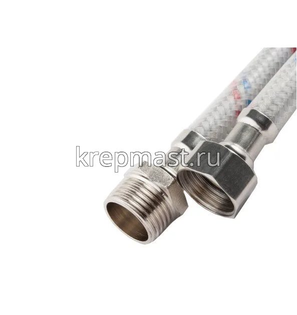 Подводка гибкая для воды 1/2 0,8м г/ш в ПВХ