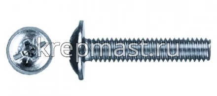 Винт стяжки межсекц. 4х40 DIN 967 оц.(п/сф,п/ш)