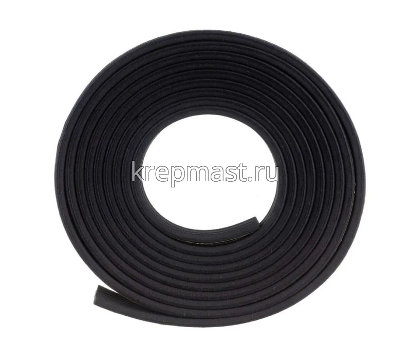 Уплотнитель резиновый 10м Е-профиль самокл. черный