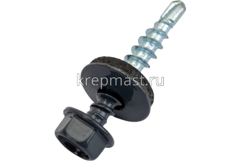 Саморез д/кровли краш. 4,8х29 RAL 7024