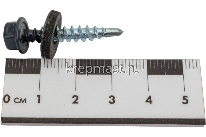 Саморез д/кровли краш. 4,8х29 RAL 7024