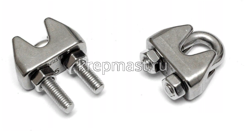 Зажим д/троса М 5 с гайками нерж. A 4
