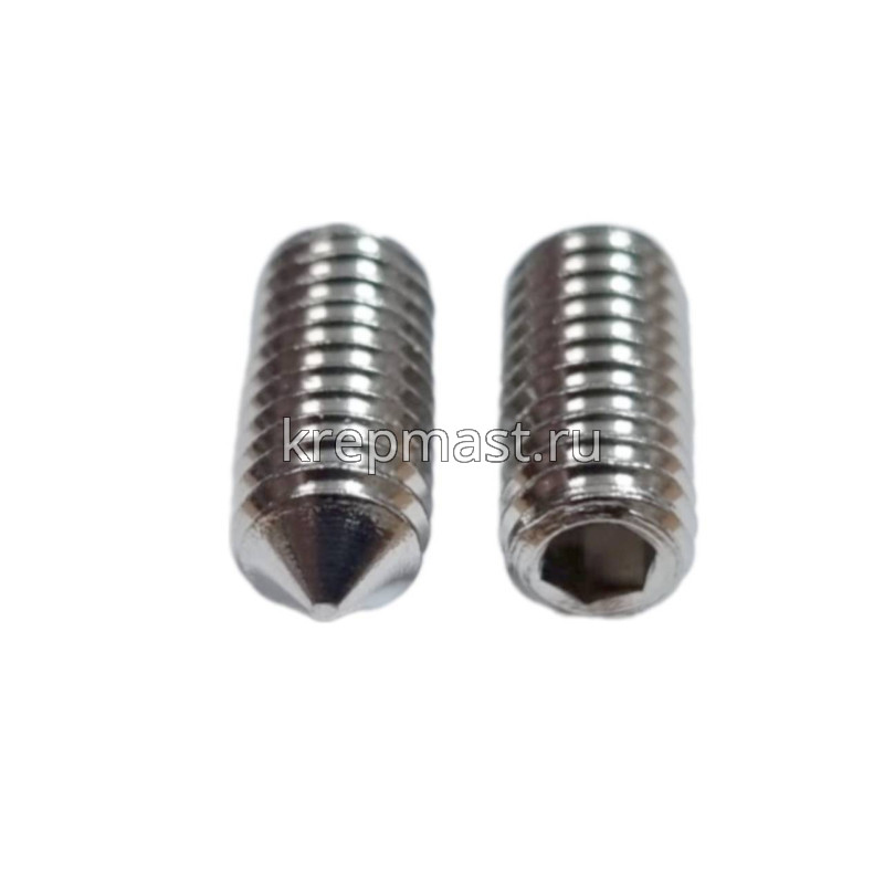 Винт уст. 6х14 DIN 914 зостр. вн/ш А2 нерж.