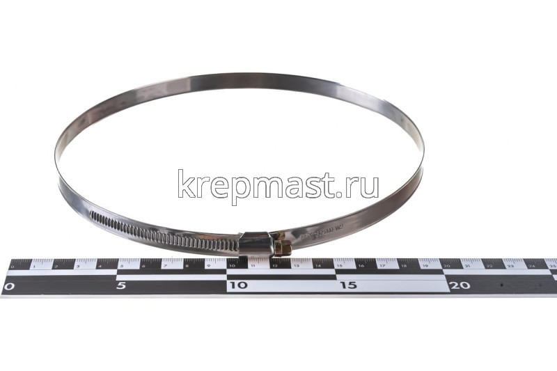 Хомут червячный нержавейка 180-200