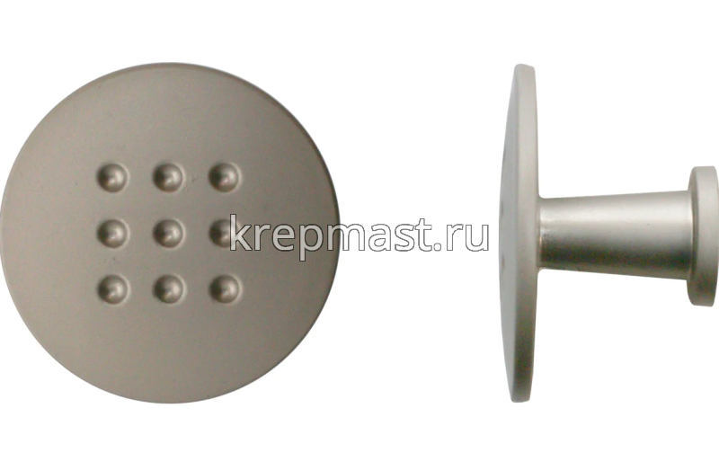 Ручка кнопка (2шт/уп) A507 SN сатин StahlBuro