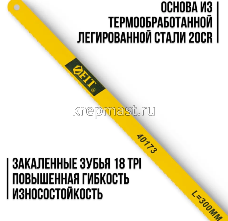 Полотна ножовочные по металлу FIT (2шт/уп) 300мм