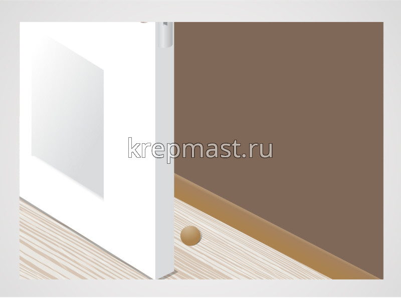 Ограничитель дверной ЕВРОПАРТНЕР цвет.серый