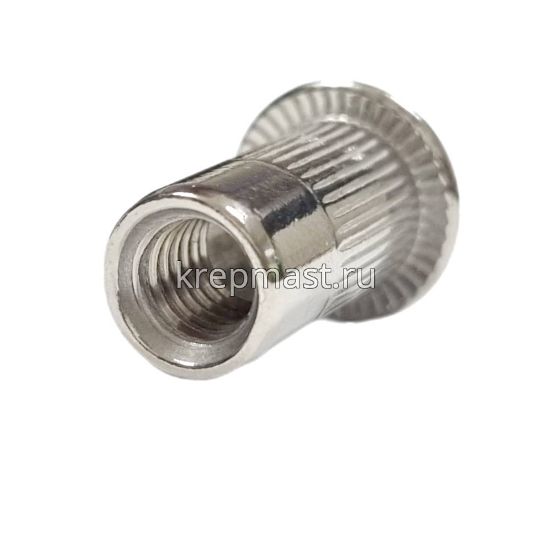 Гайка-заклепка М 6 х 16 цилиндр. борт нерж. А2