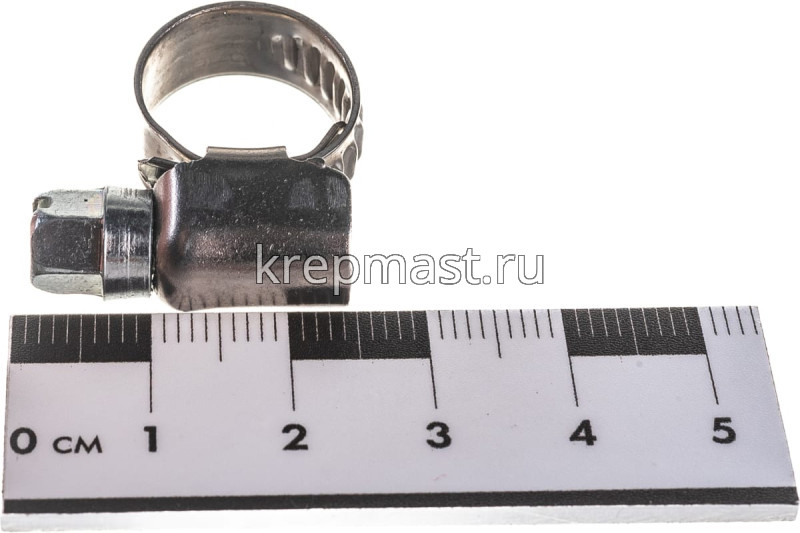 Хомут червячный нержавейка 8-12