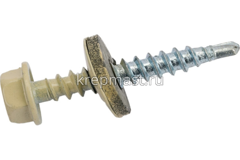 Саморез д/кровли краш. 4,8х35(38) RAL 1014