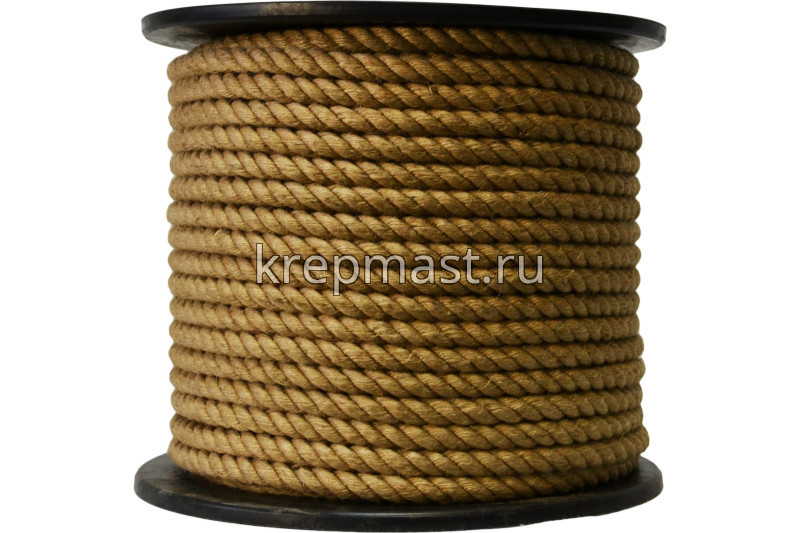 Веревка крученая джутовая 12мм (120м)