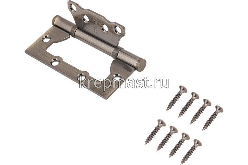 Петля универс. БЕЗ ВРЕЗКИ 100х75х2,5 бронза