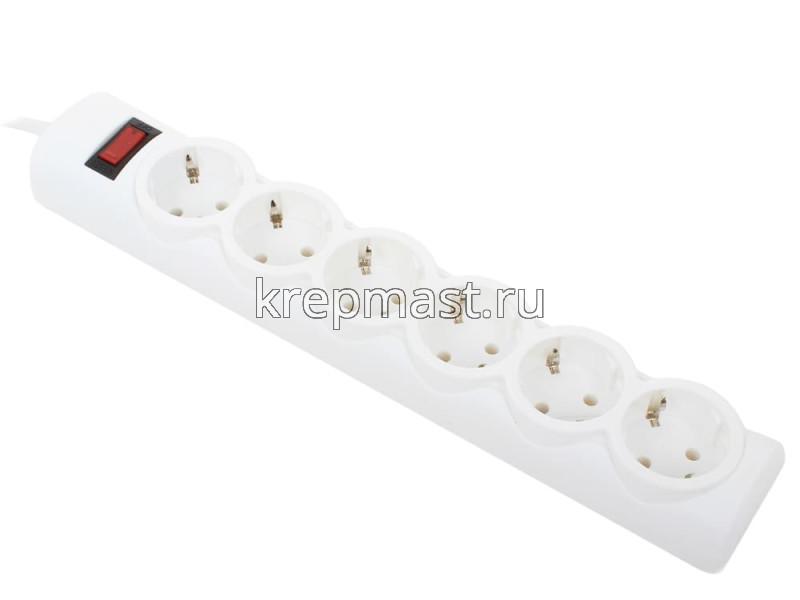 Сетевой фильтр 6гн/ 3,0м DEFENDER / СОЮЗ белый / черный