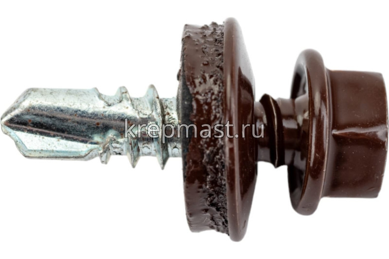 Саморез д/кровли краш. 5,5х19 RAL 8017