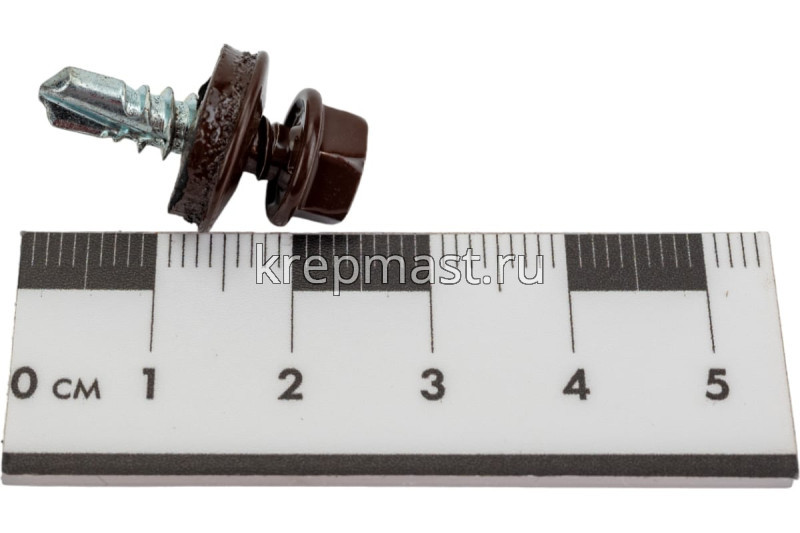 Саморез д/кровли краш. 5,5х19 RAL 8017