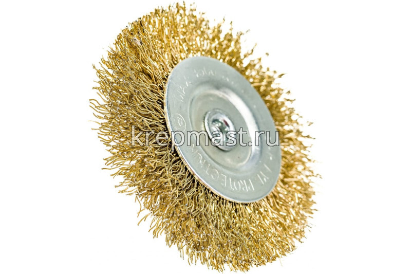 Корщетка- колесо 60/65мм для ДРЕЛИ USP / FIT латунь волна