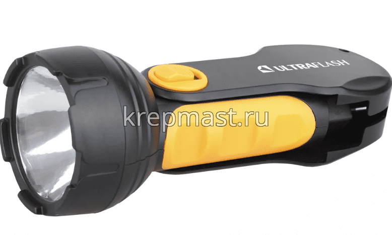 Фонарь ULTRAFLASH аккум. черный/желтый 5LED