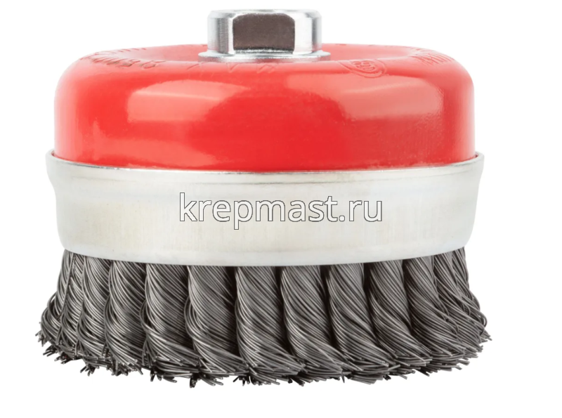 Корщетка- чашка 100мм FIT/ USP витая с бандажом