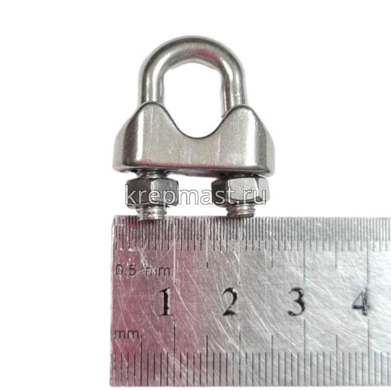 Зажим д/троса М 6 с гайками нерж. A 4