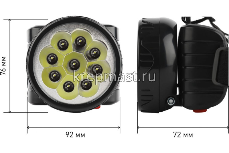Фонарь Трофи TG9 налобный аккум. 2 режима, черный