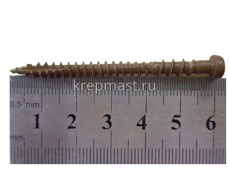 Шуруп для террасной доски 5х60 коричневые