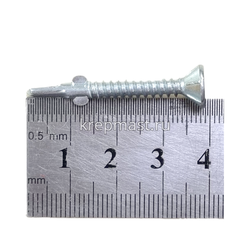 Саморез кров. ТХ25 с УШКАМИ б/шайбы DIN 7504 P 4,8х38 потай. - сверло оцинк.