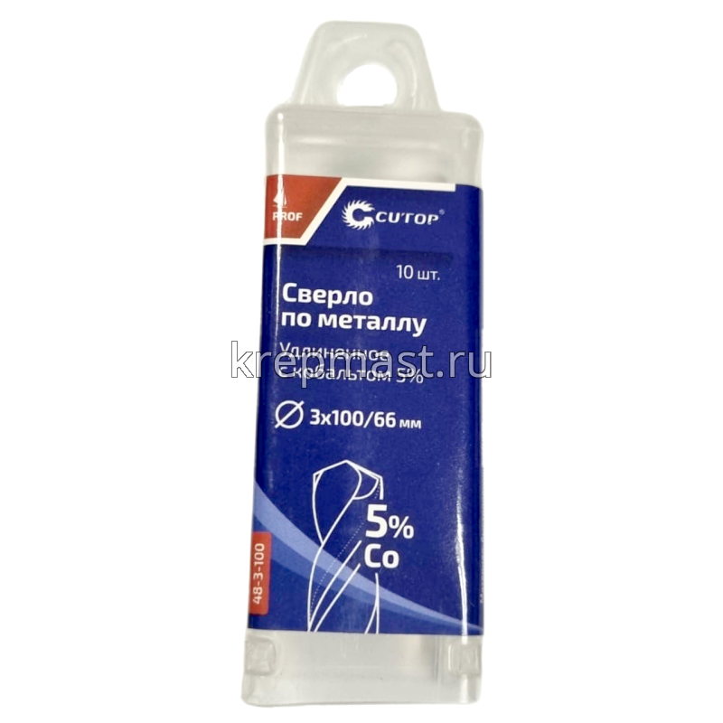Cверло по металлу КОБАЛЬТ Long 3,0х 100мм