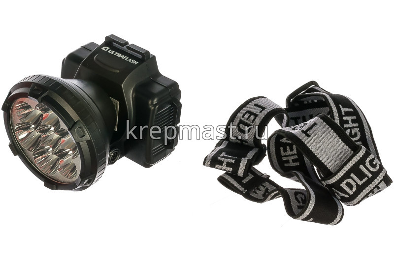 Фонарь ULTRAFLASH налобный аккум. черный 7LED